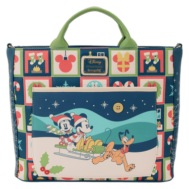 Loungefly Disney Mickey & Friends Holiday Convertible Backpack & Tote Crossbody Bag - The Happy Toy Store